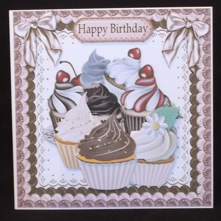 Chocolate, Cream and Cherry Cupcakes A4 by Suzi Cooper