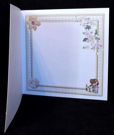 Cute Puppy Scene Card Insert by Suzi Cooper