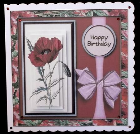 Cardtopper Poppy 419 by Suzi Cooper