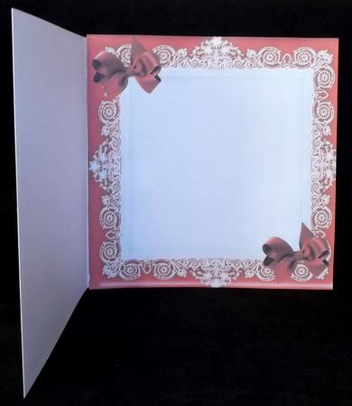 Red Lace with Bows 8x8 Insert by Suzi Cooper