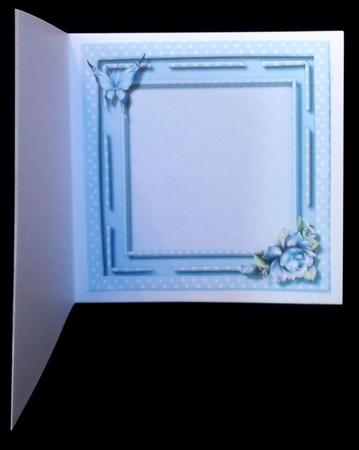Incert with Blue Roses  by Suzi Cooper