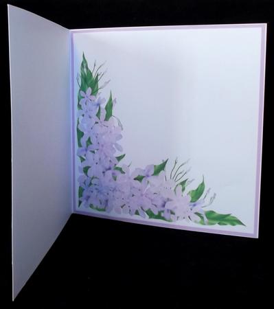 Flowered Corner Easter Wisteria Insert 8x8 by Suzi Cooper
