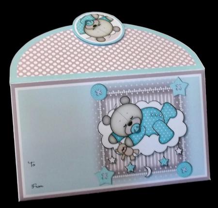 Baby Boy Sleeping Teddy Money Wallet by Suzi Cooper