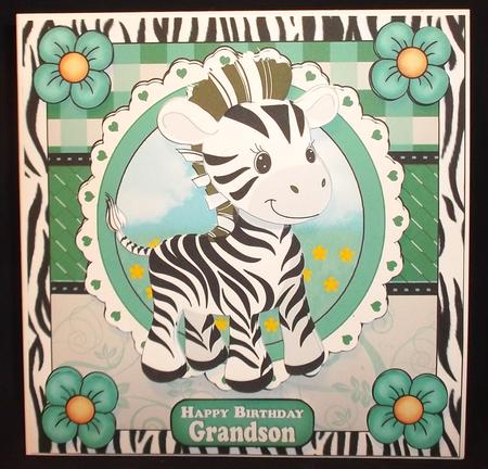 Zebra Birthday Mini Card Kit by Suzi Cooper