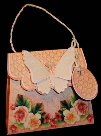 Handbag Gift Box Beautiful Begonias with Butterfly by Suzi Cooper
