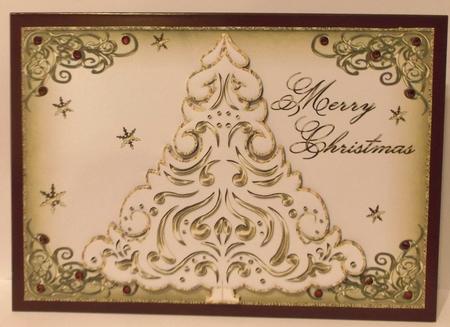 Beautiful Christmas Tree Card Front 1 by Suzi Cooper