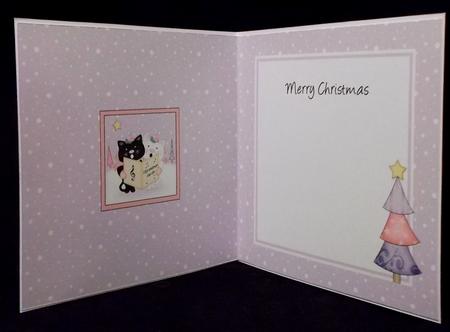 Xmas Cats Approx 5.5" x 5.5" Square Insert by Suzi Cooper