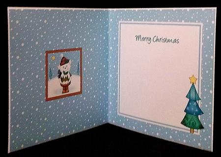 Xmas Teddy Approx 5.5" x 5.5" Square Insert by Suzi Cooper
