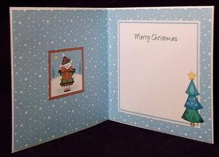 Xmas Teddy Approx 5.5" x 5.5" Square Insert by Suzi Cooper