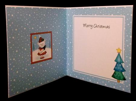 Xmas Teddy Approx 5.5" x 5.5" Square Insert by Suzi Cooper