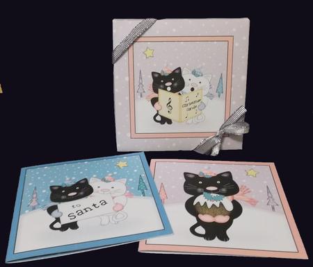Christmas Cats Cards in a Box Bumper Kit by Suzi Cooper