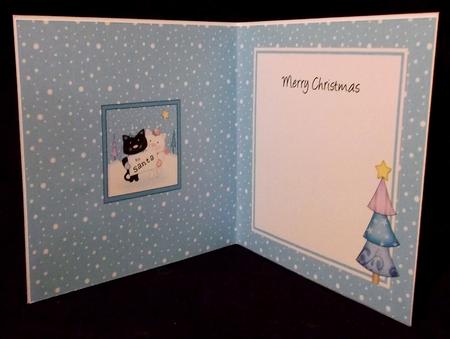 Xmas Cats Approx 5.5" x 5.5" Square Insert by Suzi Cooper