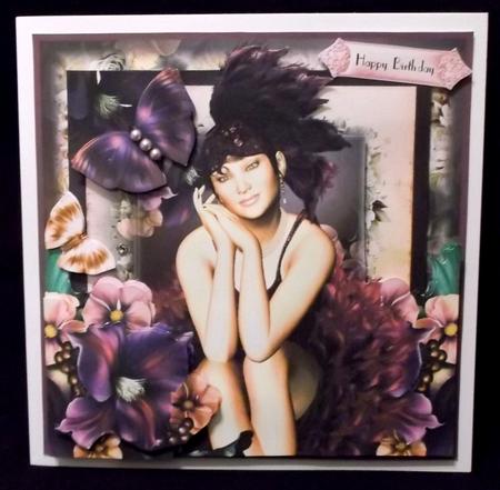Purple Deco Card Front Kit by Suzi Cooper