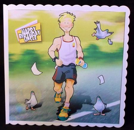 Jogger Dude 8x8 Quick Card by Suzi Cooper