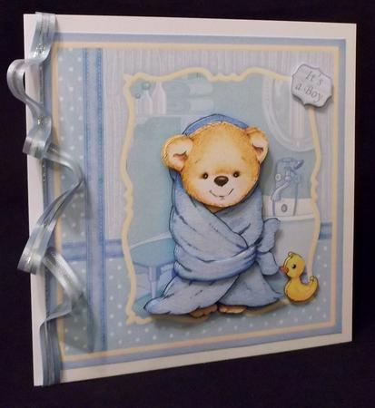 Baby Boy Bath Time 8x8 Mini Kit & Decoupage by Suzi Cooper
