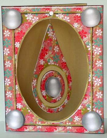 Hanging Tear Drop Card - Pearls by Suzi Cooper