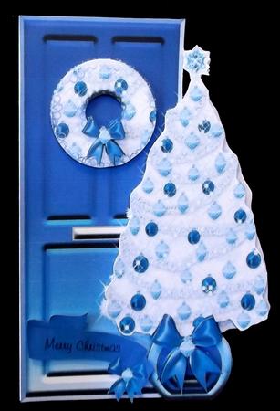 Christmas Deco Door Blue by Suzi Cooper