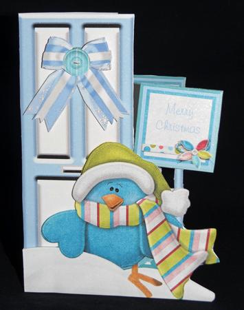 Christmas Deco Door Aqua by Suzi Cooper