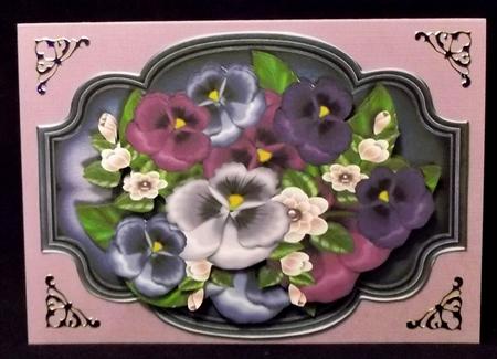 Scallop Topper Pretty Pansys by Suzi Cooper