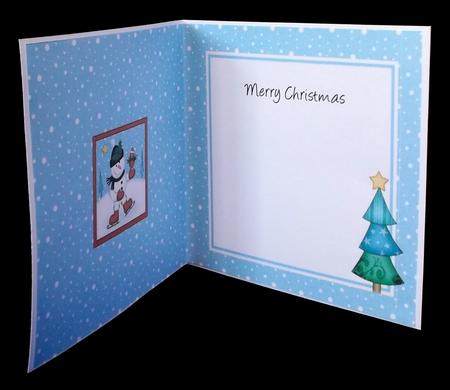 Xmas Snowman Approx 5.5" x 5.5" Square Insert by Suzi Cooper