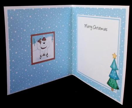 Xmas Polar Bear Approx 5.5" x 5.5" Square Insert by Suzi Cooper