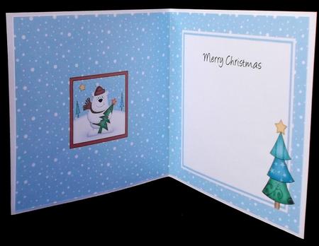 Xmas Polar Bear Approx 5.5" x 5.5" Square Insert by Suzi Cooper