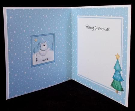 Xmas Polar Bear Approx 5.5" x 5.5" Square Insert by Suzi Cooper