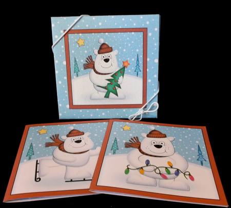 Christmas Polar Bears Cards in a Box Bumper Kit by Suzi Cooper