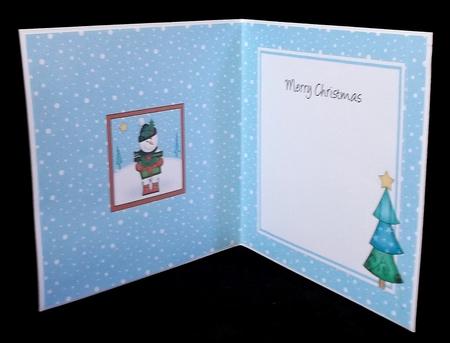 Xmas Snowman Approx 5.5" x 5.5" Square Insert by Suzi Cooper
