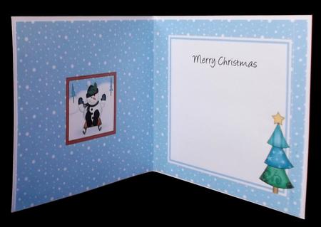 Xmas Snowman Approx 5.5" x 5.5" Square Insert by Suzi Cooper