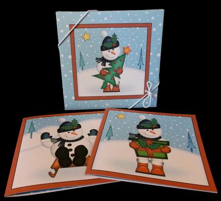 Christmas Snowmen Cards in a Box Bumper Kit by Suzi Cooper