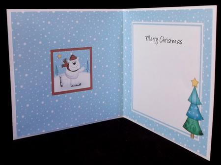 Xmas Polar Bear Approx 5.5" x 5.5" Square Insert by Suzi Cooper