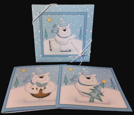 Christmas Polar Bear Cards in a Box Bumper Kit by Suzi Cooper