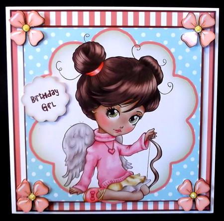 Cute Little Angel! Card Front Kit by Suzi Cooper