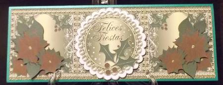 Felices Fiestas Dl Topper with Poinsettias by Suzi Cooper