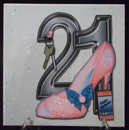 21st Birthday Female with a Pink Shoe by Suzi Cooper