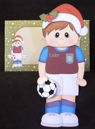 3D on the Shelf Card Kit - Christmas Footballer Mike by Suzi Cooper