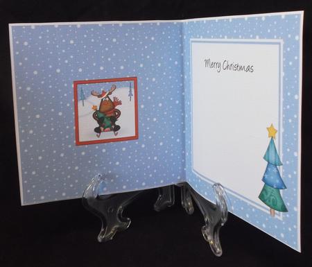 Xmas Rudolph Approx 5.5" x 5.5" Square Insert by Suzi Cooper