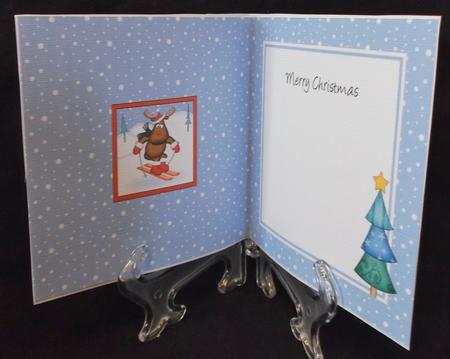 Xmas Rudolph Approx 5.5" x 5.5" Square Insert by Suzi Cooper