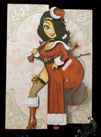 No Holes Fold Mrs Santa Card Kit by Suzi Cooper