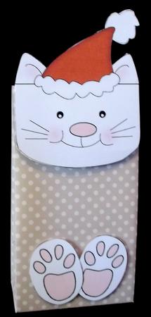 3D Little Cat Cute Xmas Character Gift Bag Mini Kit by Suzi Cooper