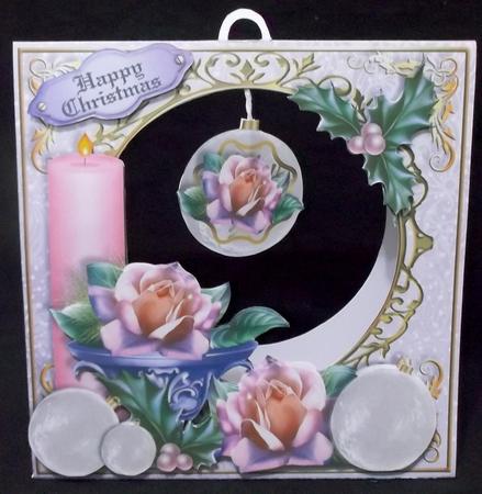 Stand Alone Easel Dangler Mini Kit - Christmas Roses by Suzi Cooper