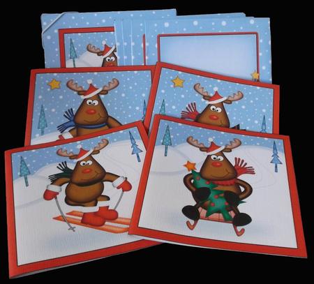 Christmas Rudolph Cards in a Box Bumper Kit by Suzi Cooper