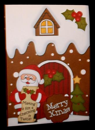 3D Xmas Santa's List Gingerbread House Gift Bag Mini Kit by Suzi Cooper