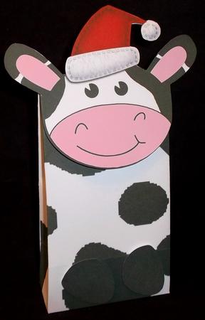 3D Milly Moo Cow Cute Xmas Character Gift Bag Mini Kit by Suzi Cooper
