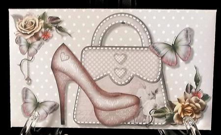 Pink Shoes & Handbag Money Wallet by Suzi Cooper