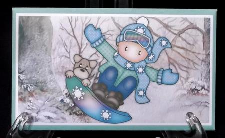 Andy on Snowboard Money Wallet by Suzi Cooper
