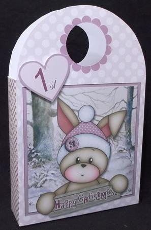 Bunny's 1st Christmas Pink Large Gift Bag by Suzi Cooper