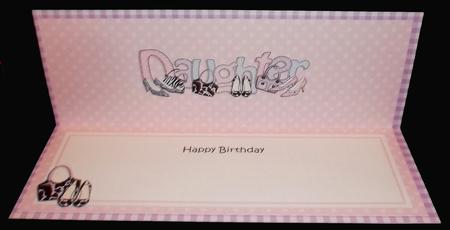 Lge Dl Birthday Daughter Shoes & Handbags Insert by Suzi Cooper