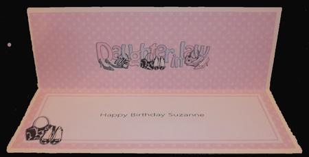 Lge Dl Birthday Daughter in Law Shoes & Handbags Insert by Suzi Cooper